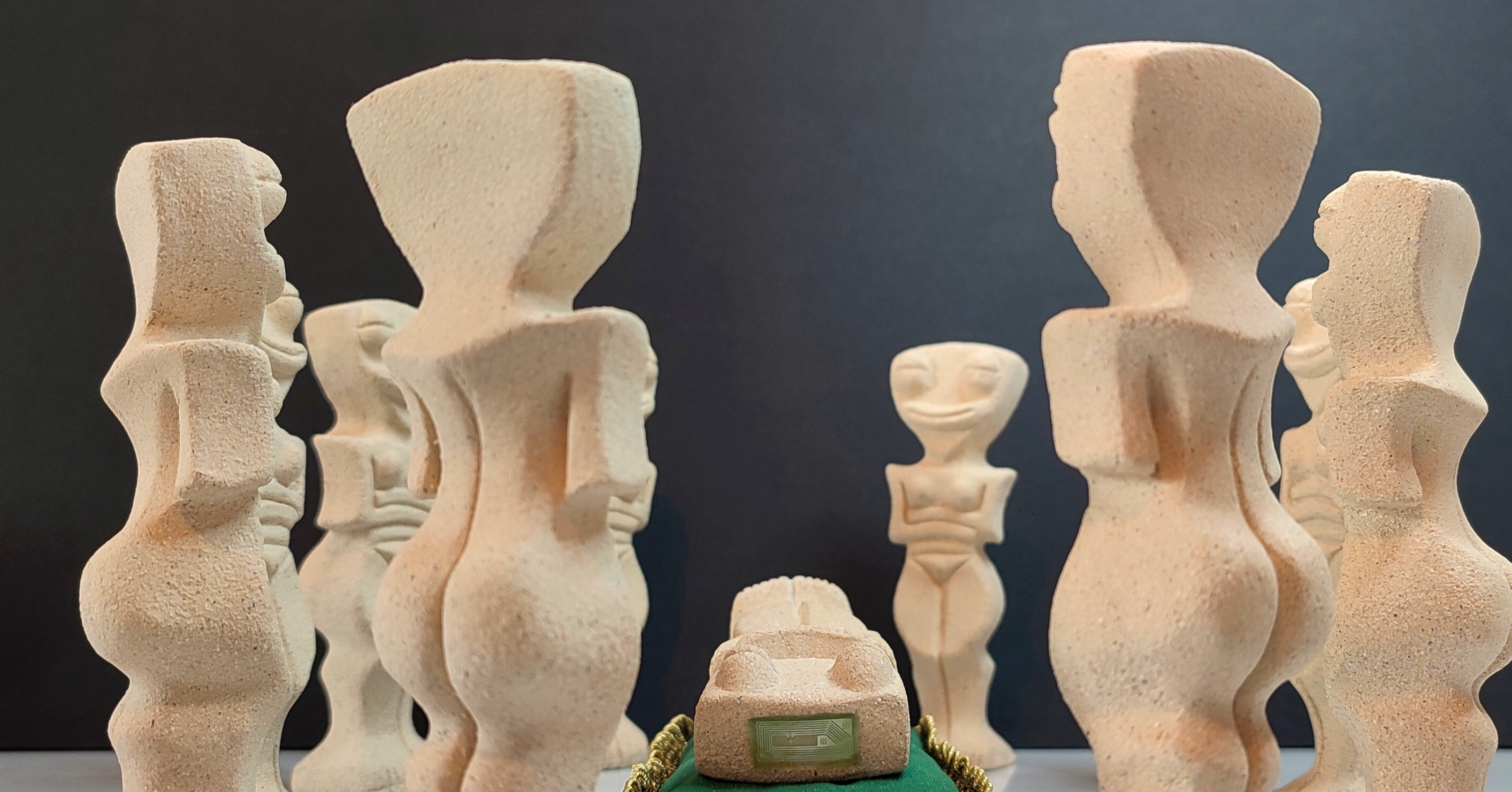 The 1st batch of 10 limited folded arm frogs crafted from stoneware clay with samot