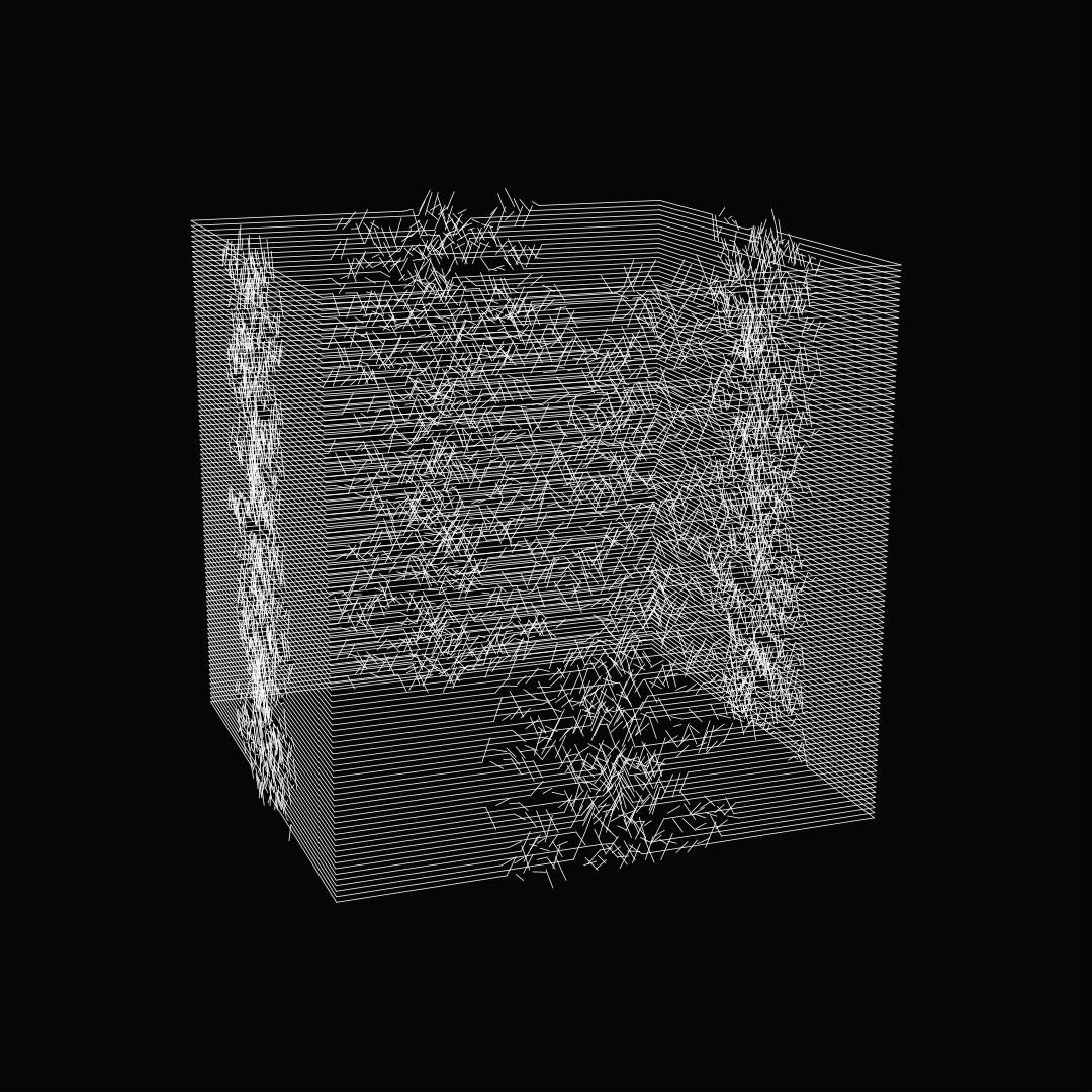 Hans Dehlinger, LINE CUBE #8, 2024. 