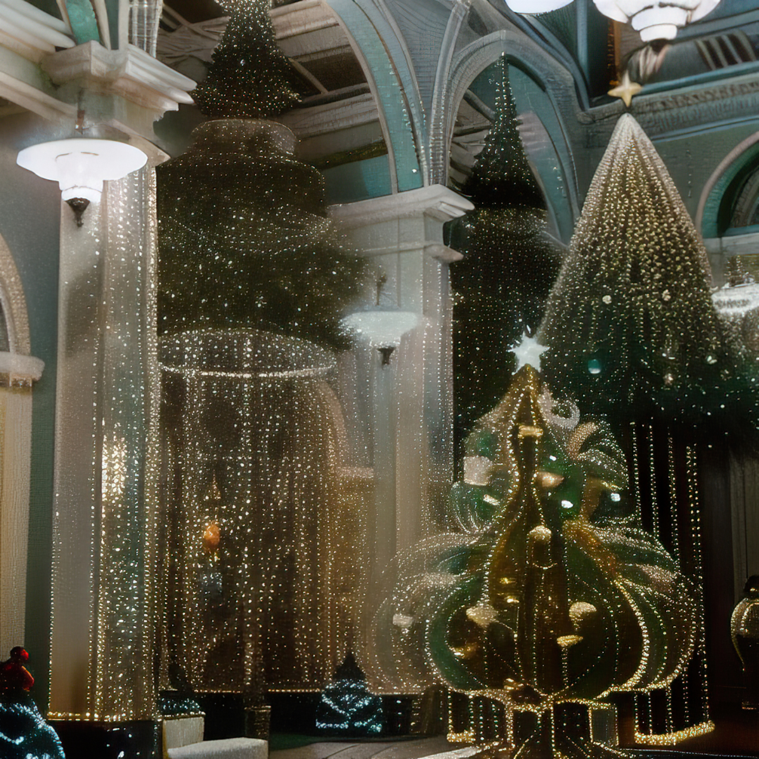 The raw output of the AI model trained on photography - the foundation for the final artwork.