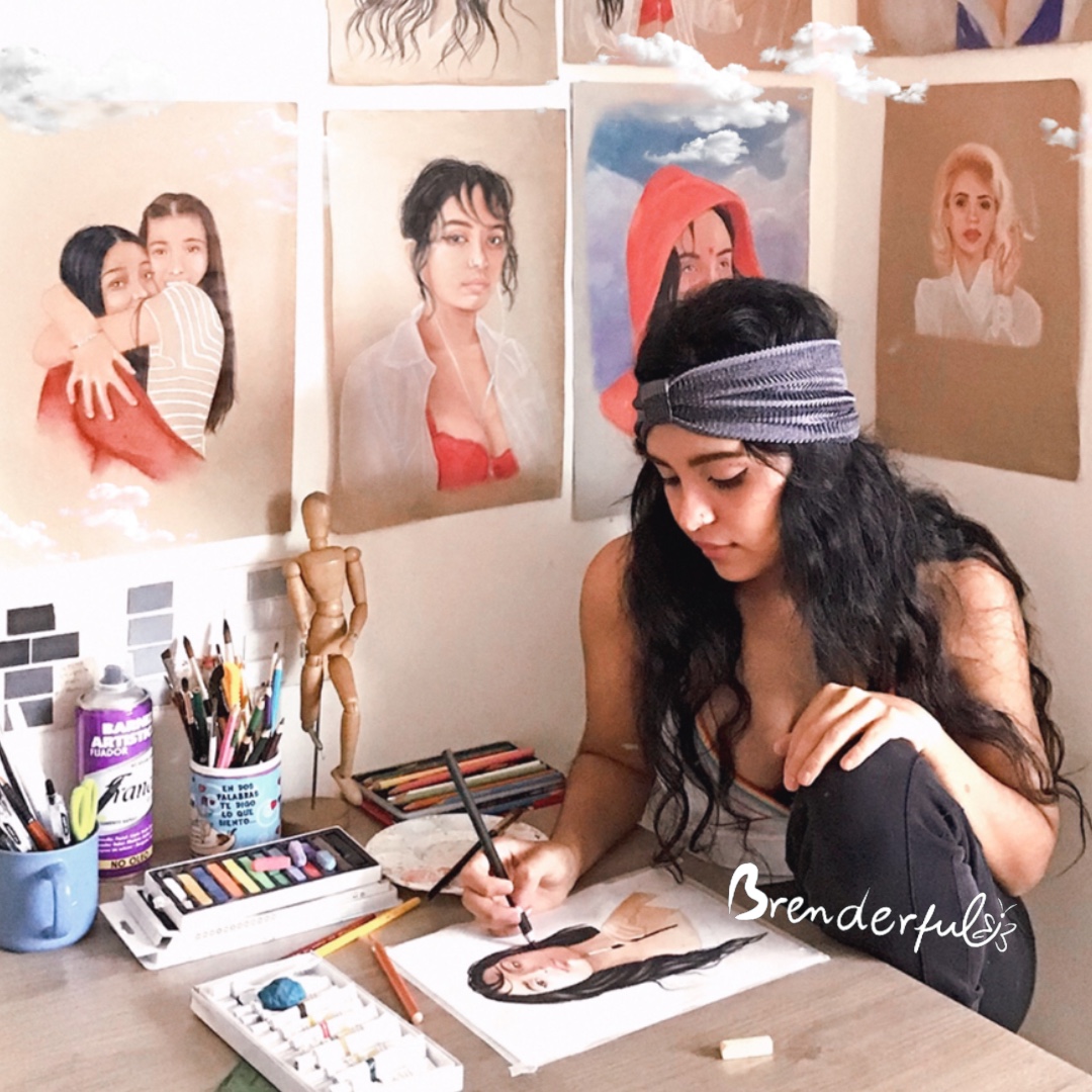 Brenda in her creative corner.