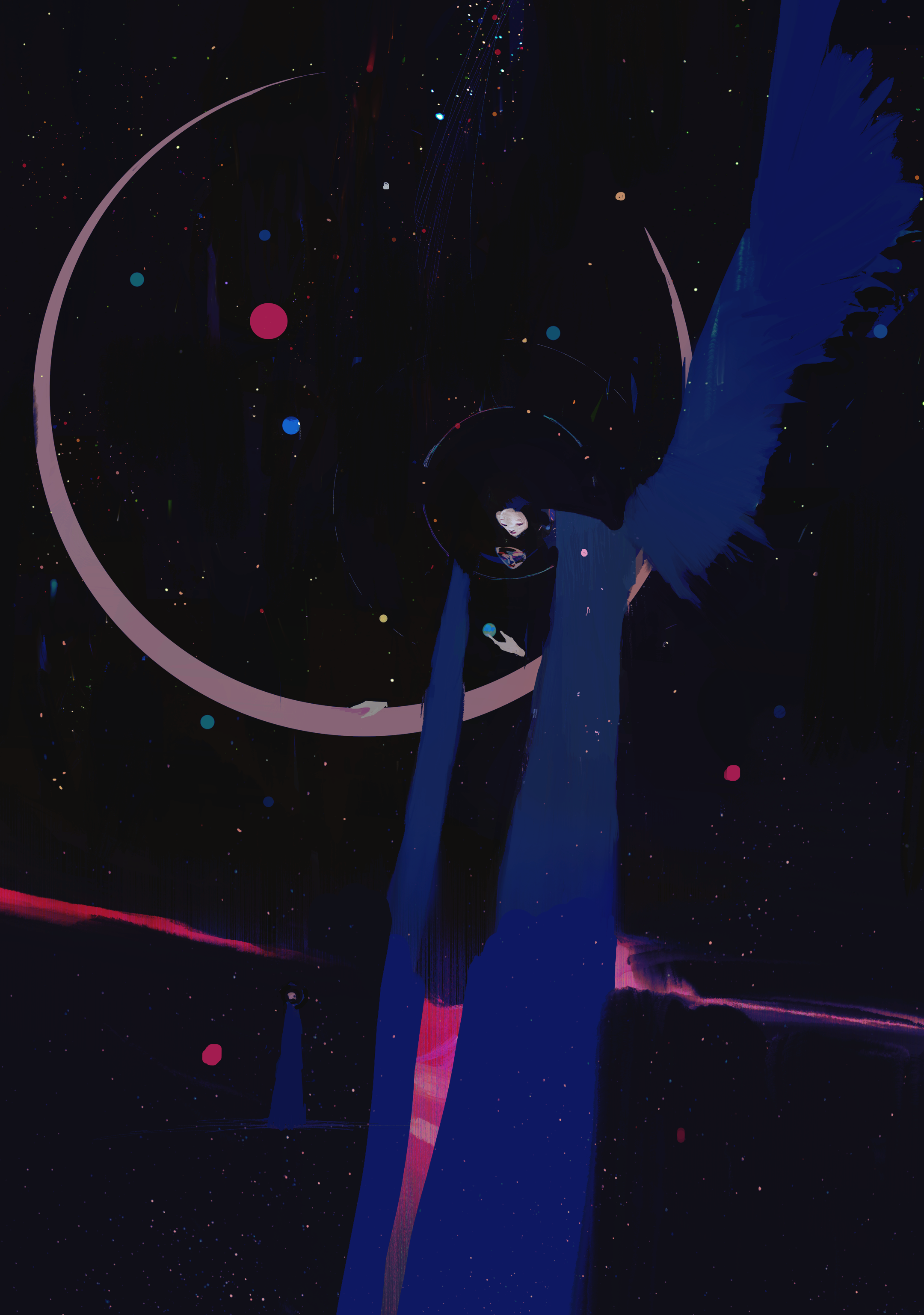 Mors the Dreamer - The Angel’s vision, observing itself as the Angel of Death.