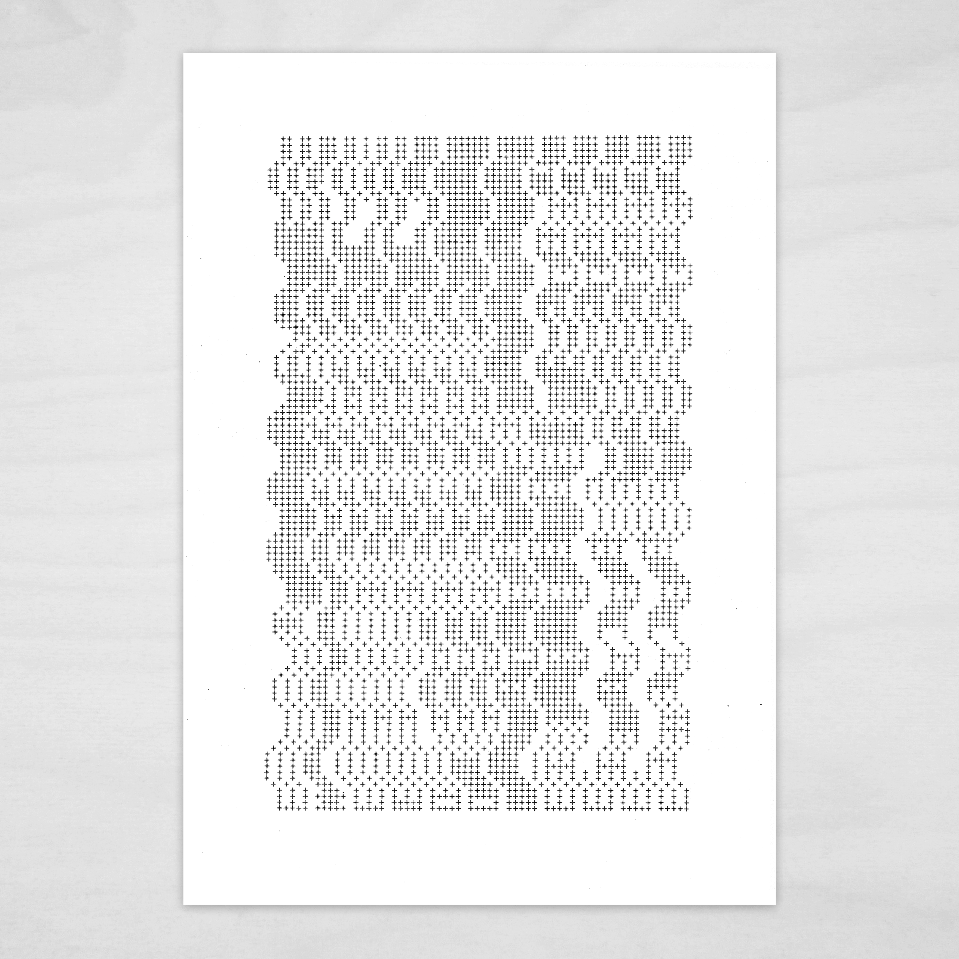 w/(e)/a/v/e | Typewriter drawing created on a Silver Reed Sr-100 mechanical typewriter, 2024