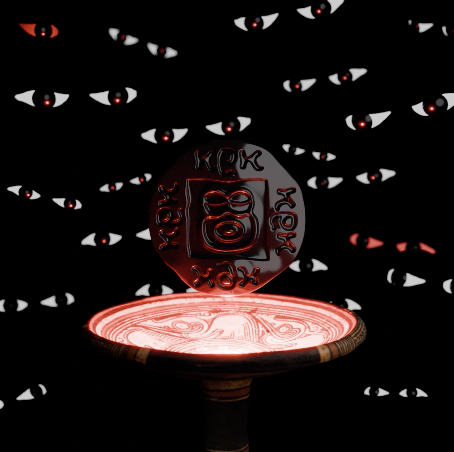 Digital Charon's obol "Dark Pepe" -3d asset