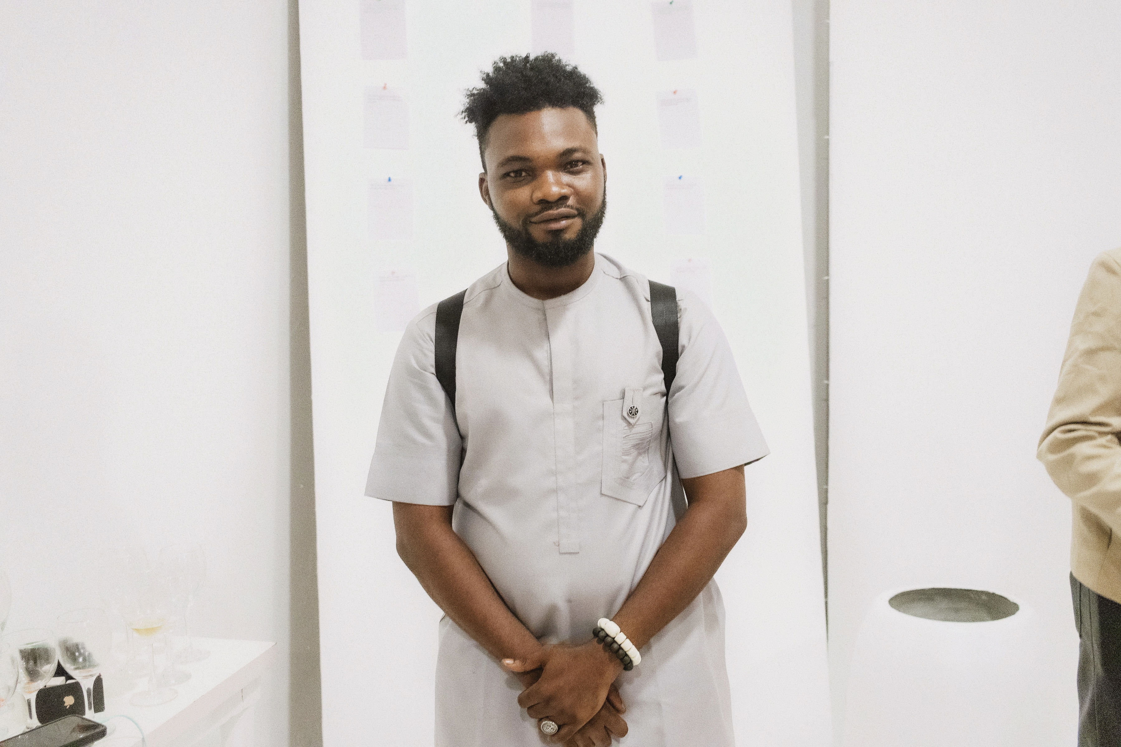 Featured artist, Niniola, at the opening reception