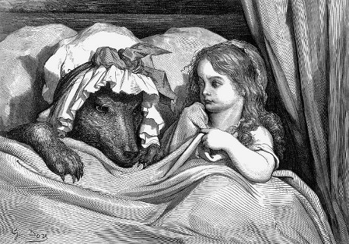 Gustave Doré, illustration from Little Red Riding Hood,  1863.